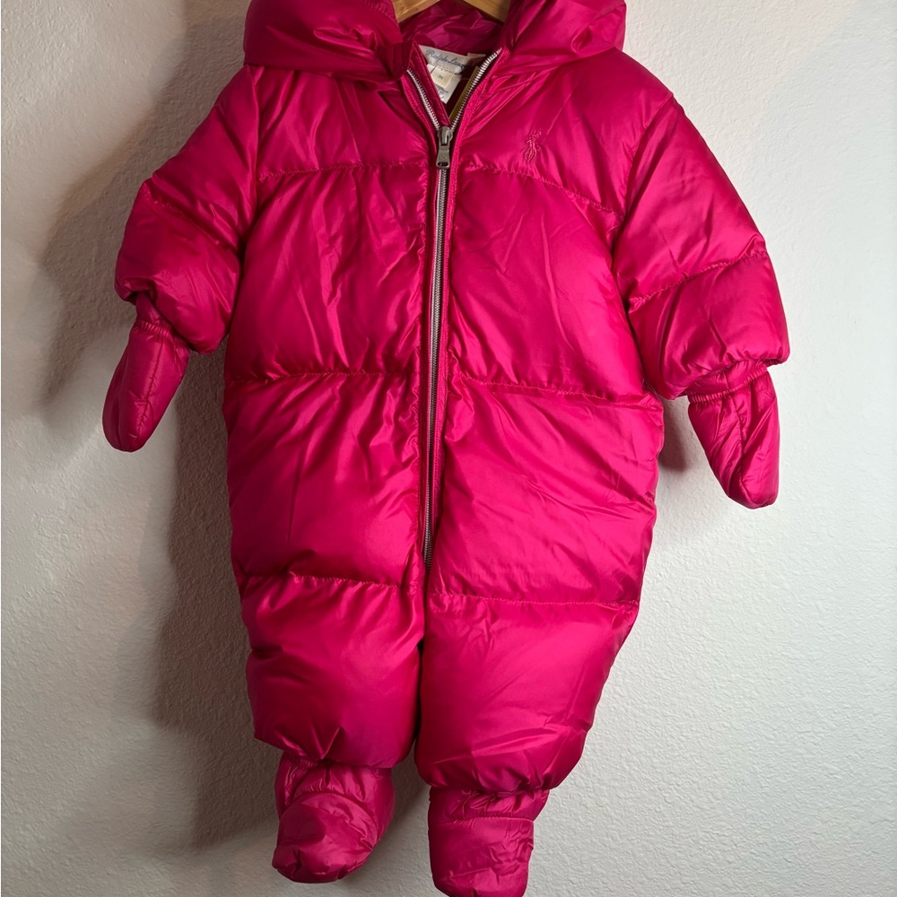 Pink Vintage Ralph Lauren Kids One Piece Snowsuit